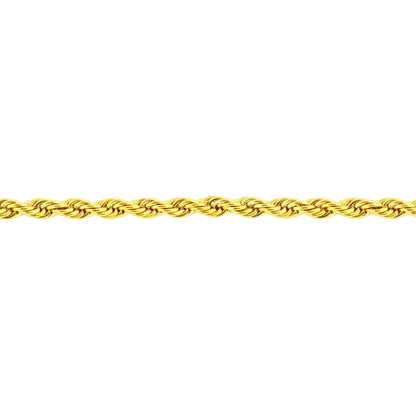 Gold Plated Stainless Steel Diamond-cut Rope Chain Necklace - Gem Avenue