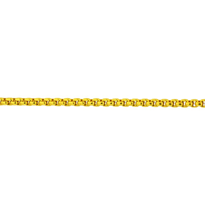 Gold Plated Stainless Steel 2mm Rolo Box Chain Necklace