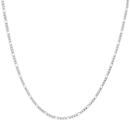 Stainless Steel Figaro Chain Necklace - Gem Avenue