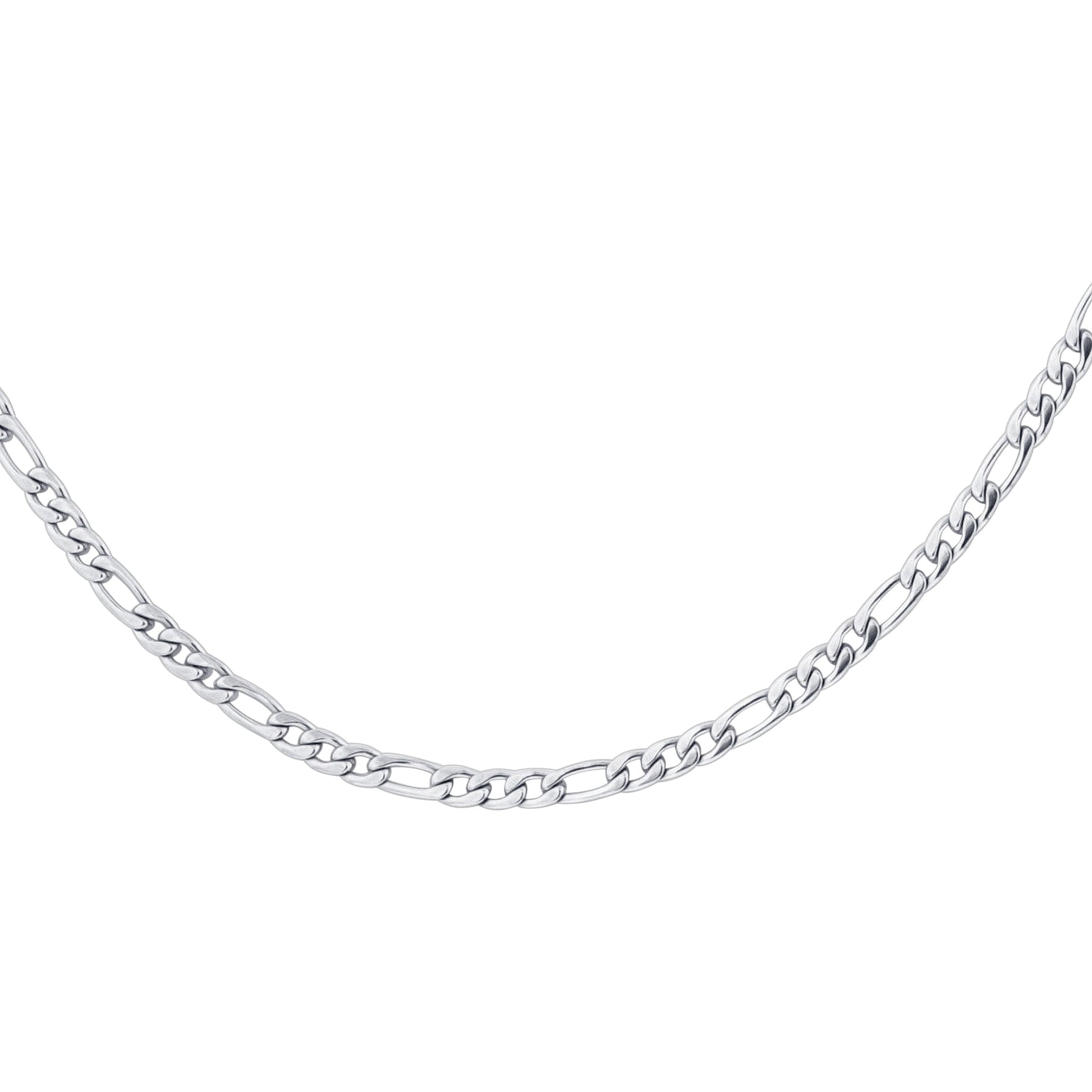 Stainless Steel Figaro Chain Necklace - Gem Avenue
