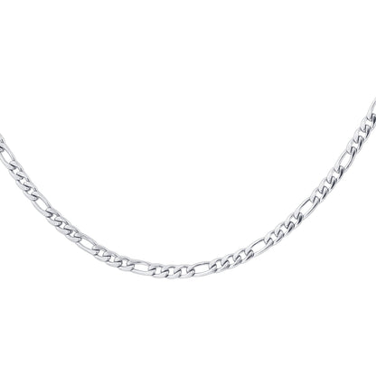 Stainless Steel Figaro Chain Necklace - Gem Avenue