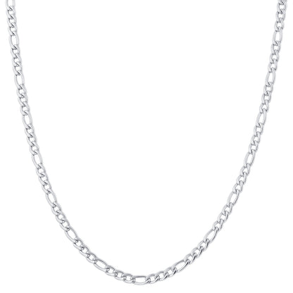 Stainless Steel Figaro Chain Necklace - Gem Avenue