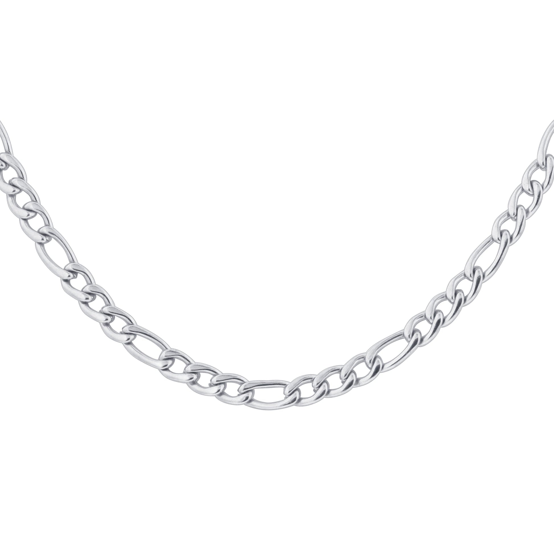 Stainless Steel Figaro Chain Necklace - Gem Avenue
