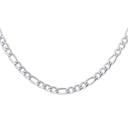 Stainless Steel Figaro Chain Necklace - Gem Avenue
