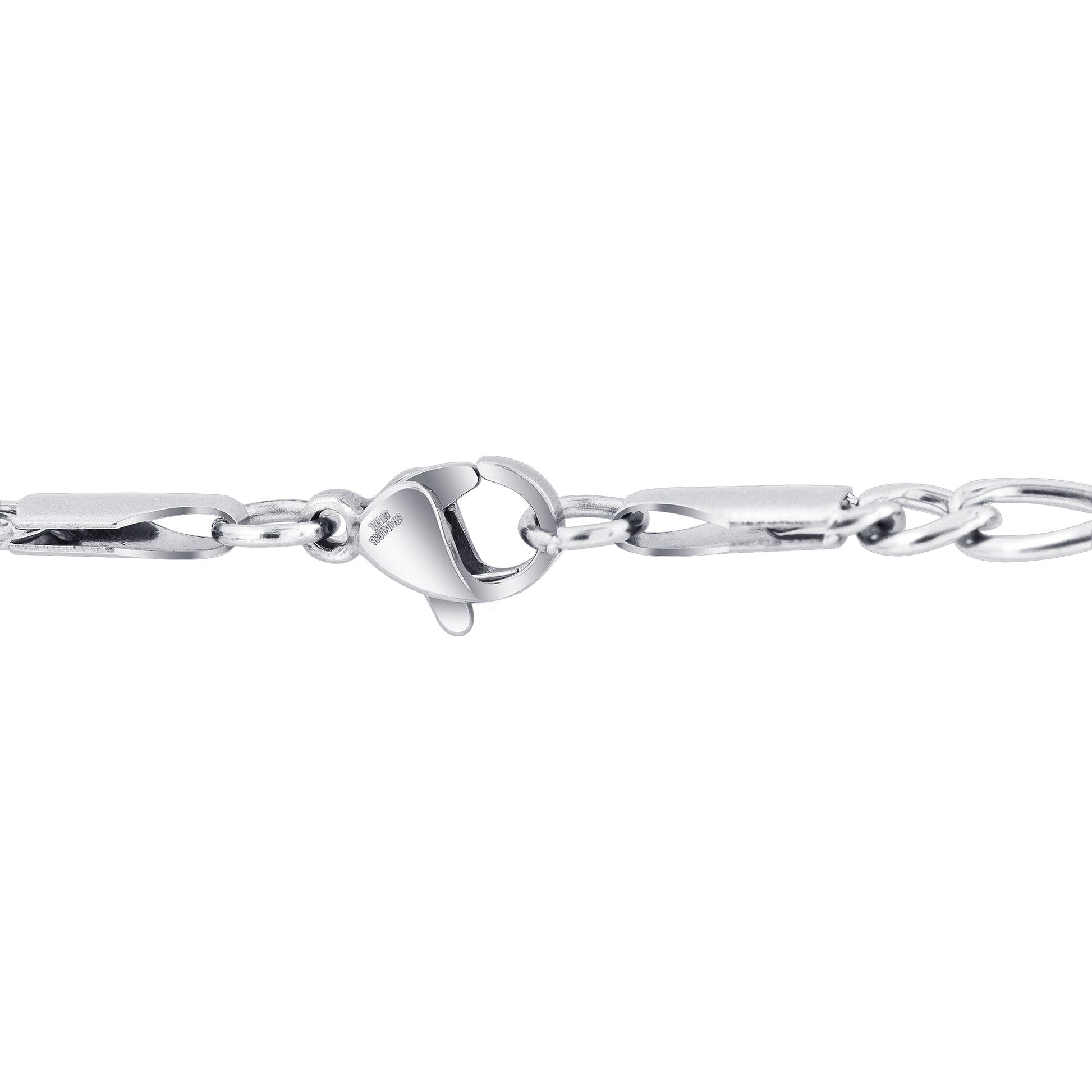 Stainless Steel Figaro Chain Necklace - Gem Avenue