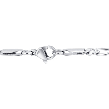 Stainless Steel Figaro Chain Necklace - Gem Avenue