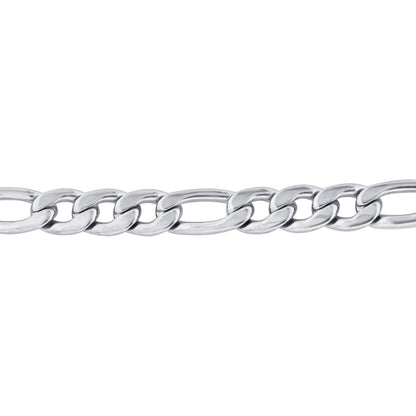 Men's Stainless Steel Figaro Chain Necklace - Gem Avenue