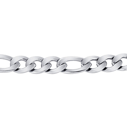 Men's Stainless Steel Figaro Chain Necklace - Gem Avenue