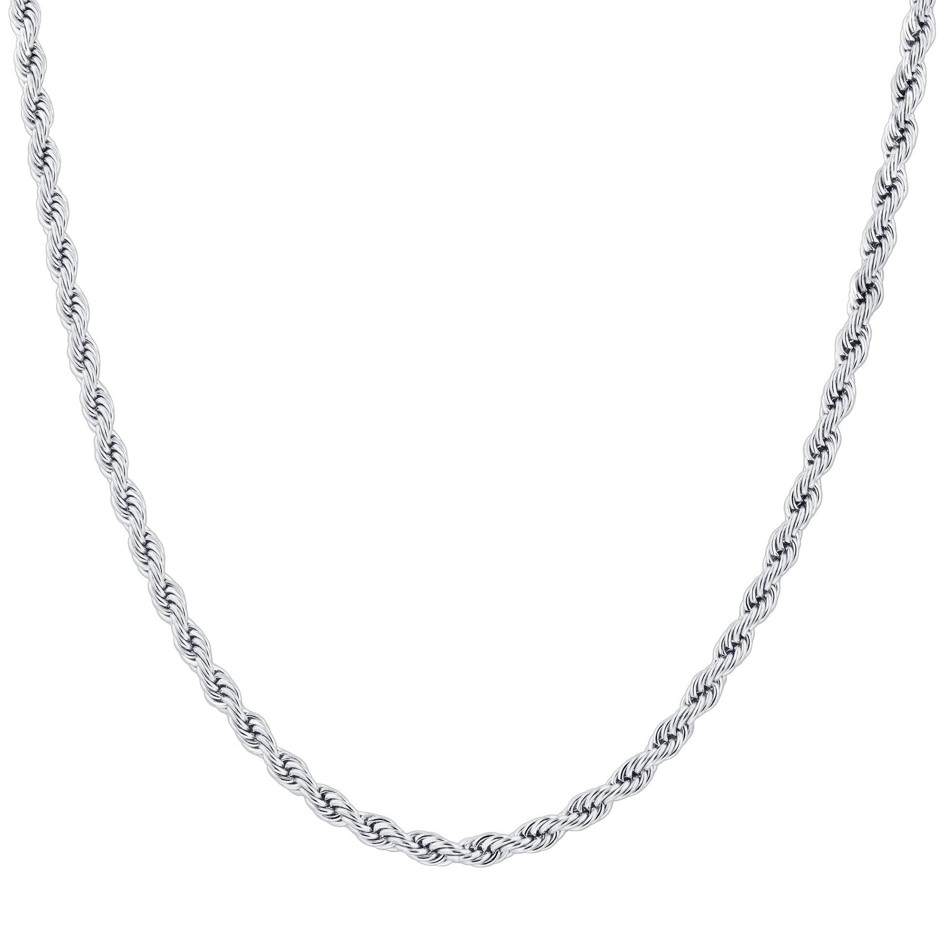 Stainless Steel Rope Chain Necklace - Gem Avenue