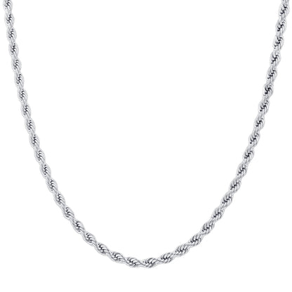 Stainless Steel Rope Chain Necklace - Gem Avenue