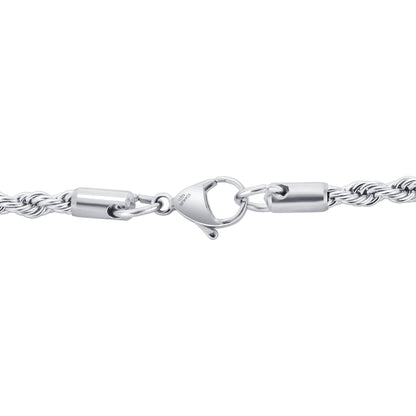 Stainless Steel Rope Chain Necklace - Gem Avenue