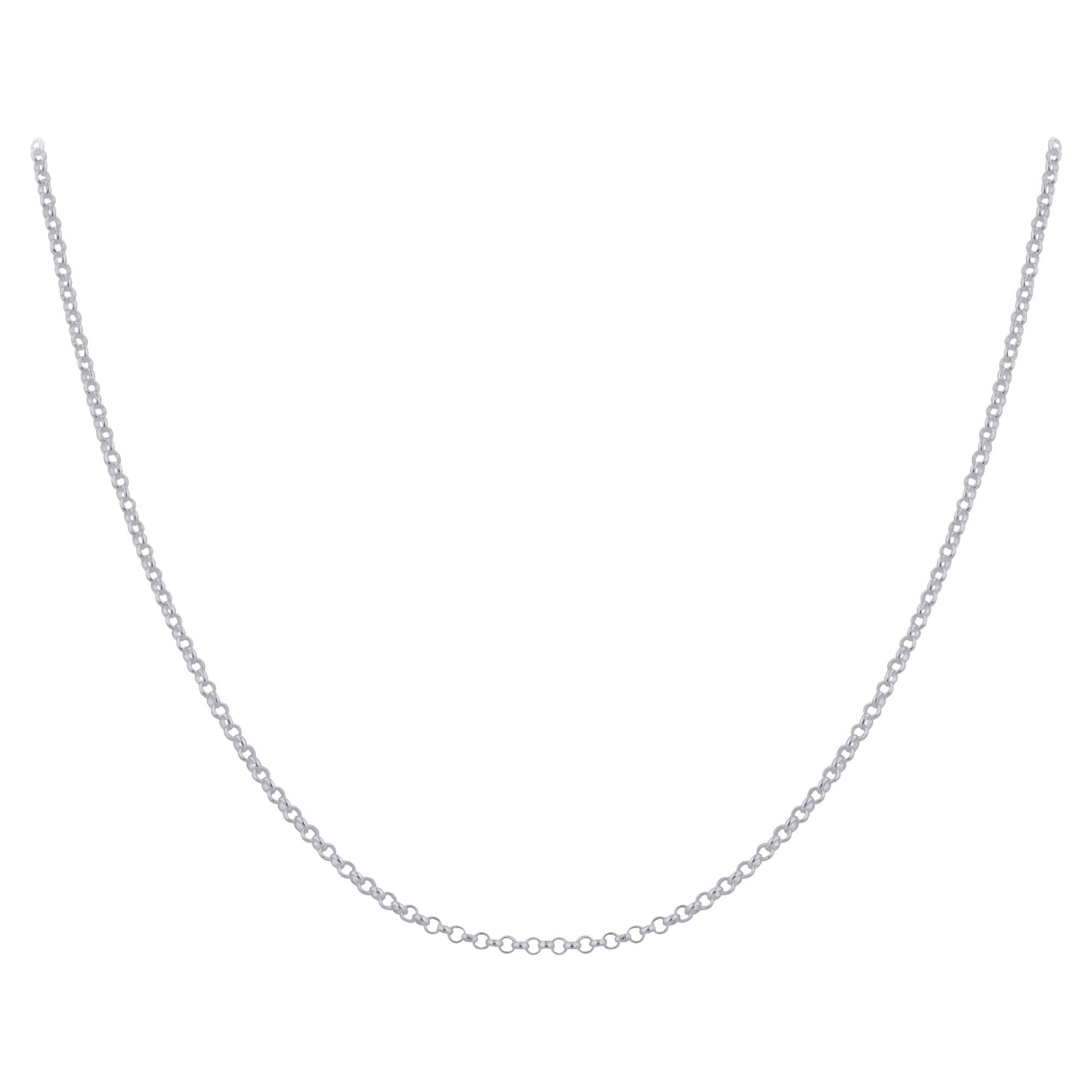 925 Sterling Silver Rolo Chain Necklace with Lobster Clasp - Gem Avenue