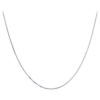 925 Sterling Silver Rhodium Plated Box Chain Necklace Spring Ring Clasp - Gem Avenue