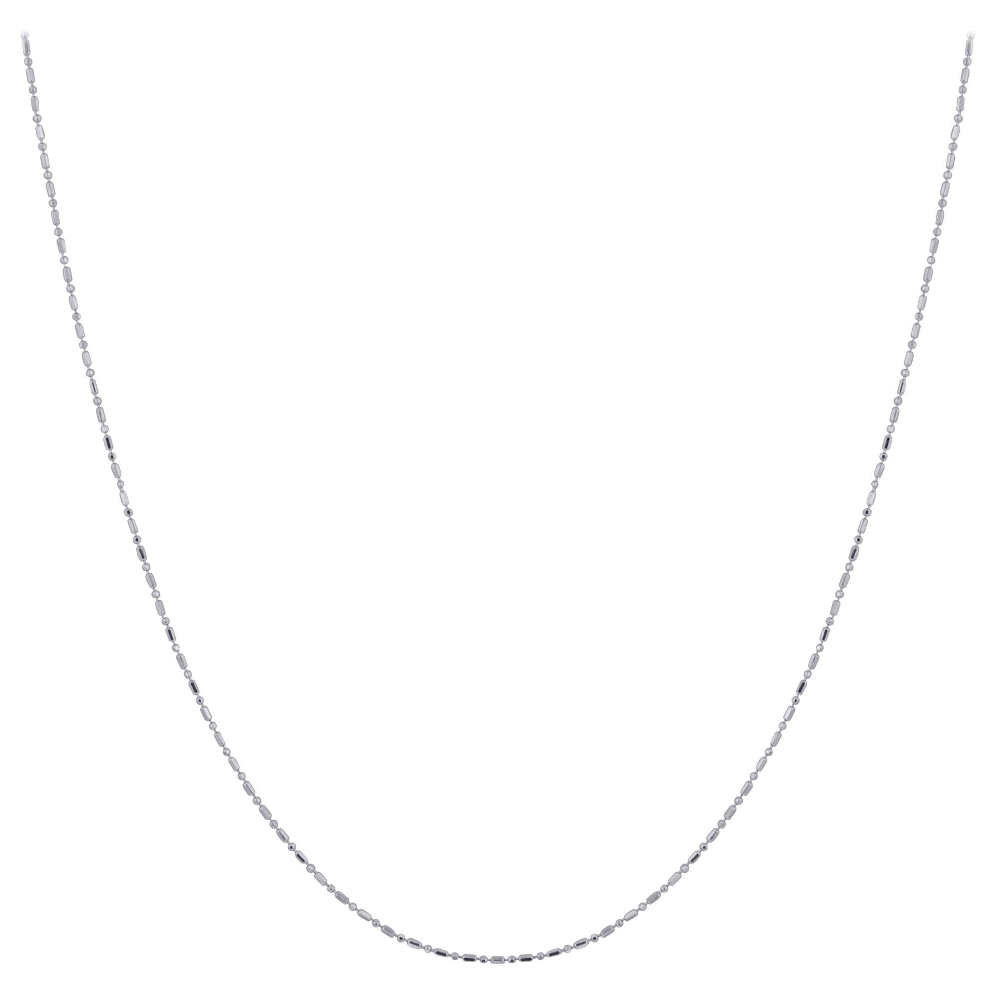 925 Sterling Silver Rhodium Plated Chain Necklace with Clasp - Gem Avenue
