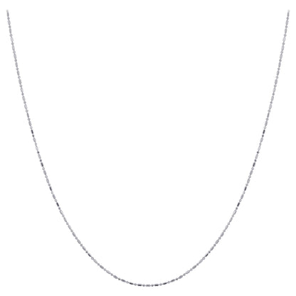 925 Sterling Silver Rhodium Plated Chain Necklace with Clasp - Gem Avenue