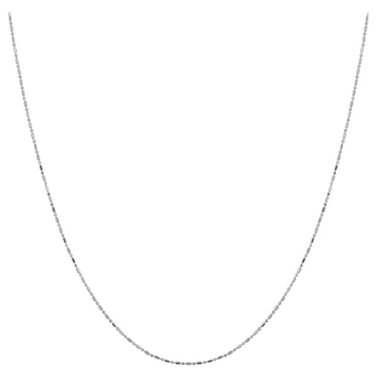 925 Sterling Silver Rhodium Plated Chain Necklace with Clasp - Gem Avenue