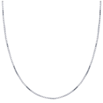 925 Sterling Silver Box Chain Necklace with Lobster Clasp - Gem Avenue