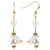 Gold Filled Dangle Earrings with Round Austrian Crystals and Pearl