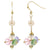 Gold Filled Dangle Earrings with Round Austrian Crystals and Pearl