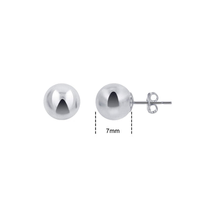 925 Sterling Silver Ball Post Back Stud Earrings - Gem Avenue