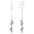 Handmade 925 Sterling Silver Dangle Earrings with 3mm Bicone Austrian Crystals