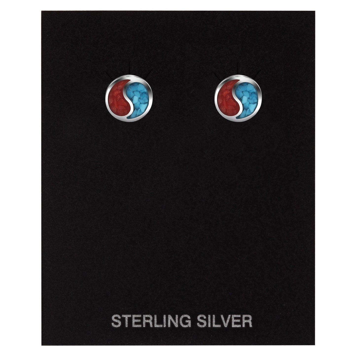 .925 Sterling Silver Southwestern Style Stud Earrings