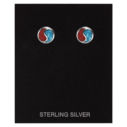 .925 Sterling Silver Southwestern Style Stud Earrings
