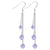 925 Sterling Silver Dangle Earrings with Multifaceted Round Austrian Crystals