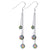 925 Sterling Silver Dangle Earrings with Multifaceted Round Austrian Crystals