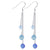 925 Sterling Silver Dangle Earrings with Multifaceted Round Austrian Crystals