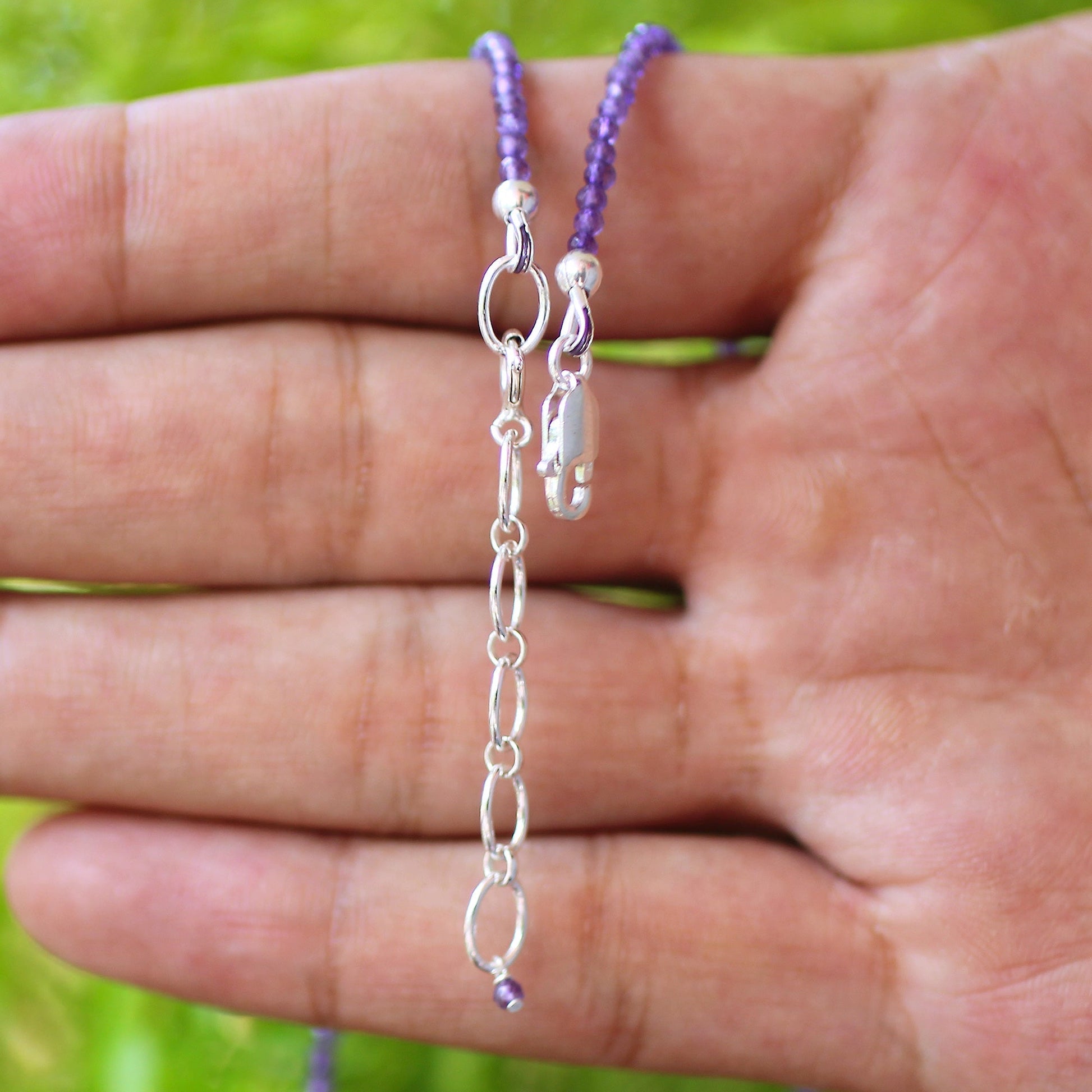 925 Sterling Silver Amethyst Gemstone Necklace for Women - Gem Avenue