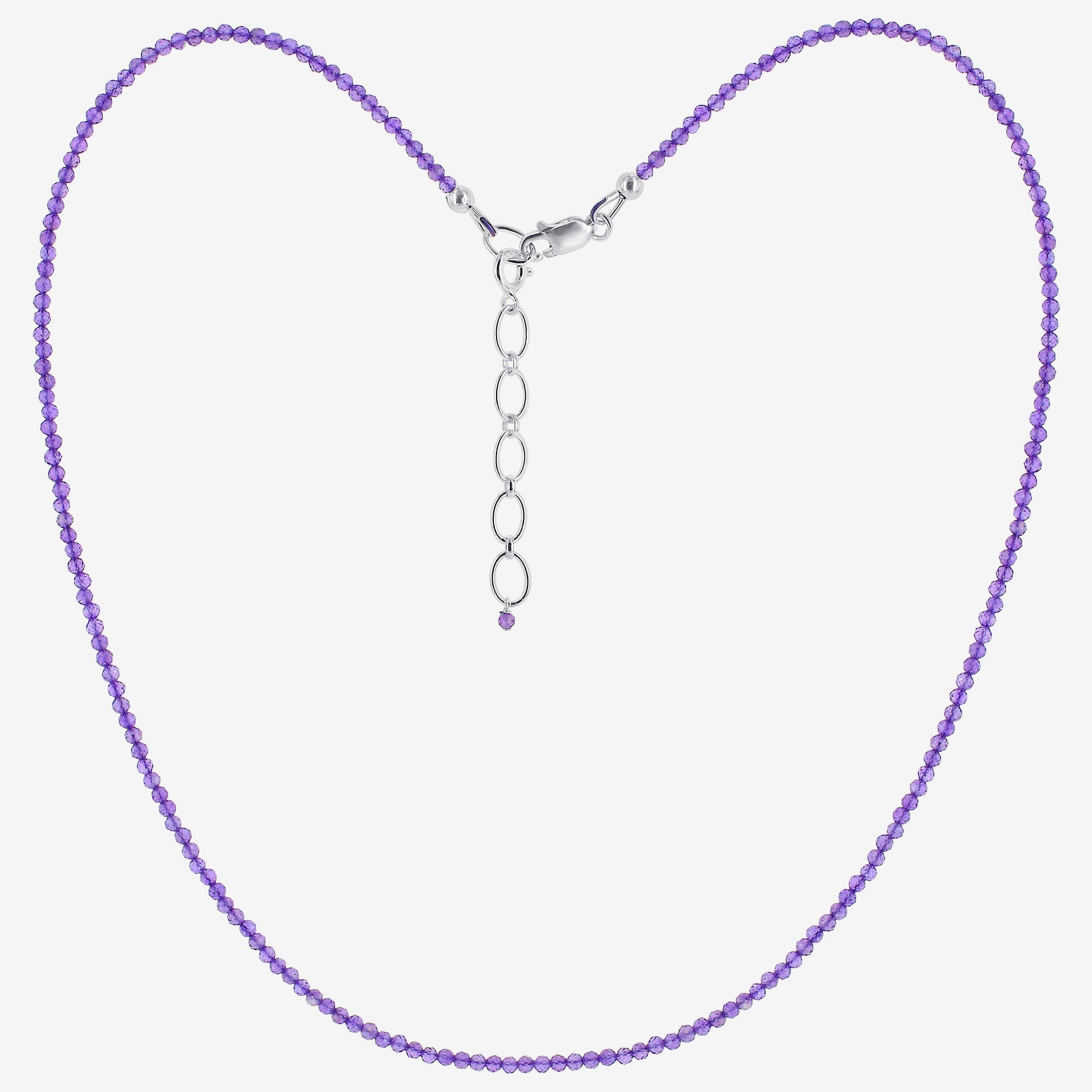 925 Sterling Silver Amethyst Gemstone Necklace for Women - Gem Avenue