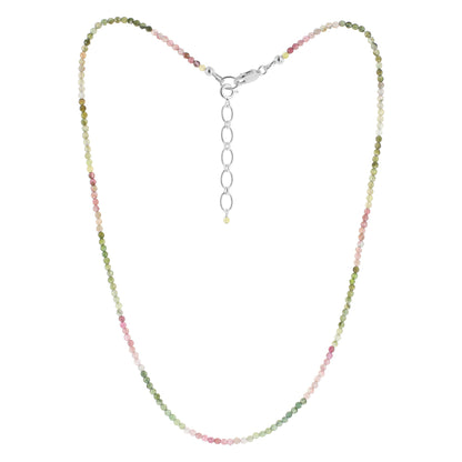 925 Sterling Silver Multi Tourmaline Gemstone Necklace for Women - Gem Avenue