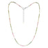 1.5mm Natural Multi-Tourmaline Gemstone Necklace 925 Silver Clasp