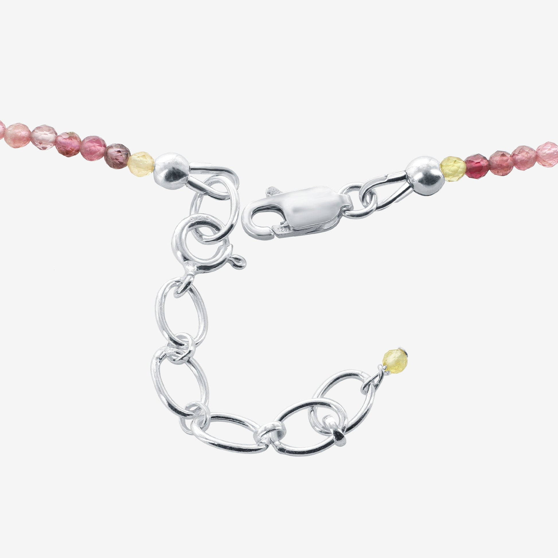 925 Sterling Silver Multi Tourmaline Gemstone Necklace for Women - Gem Avenue
