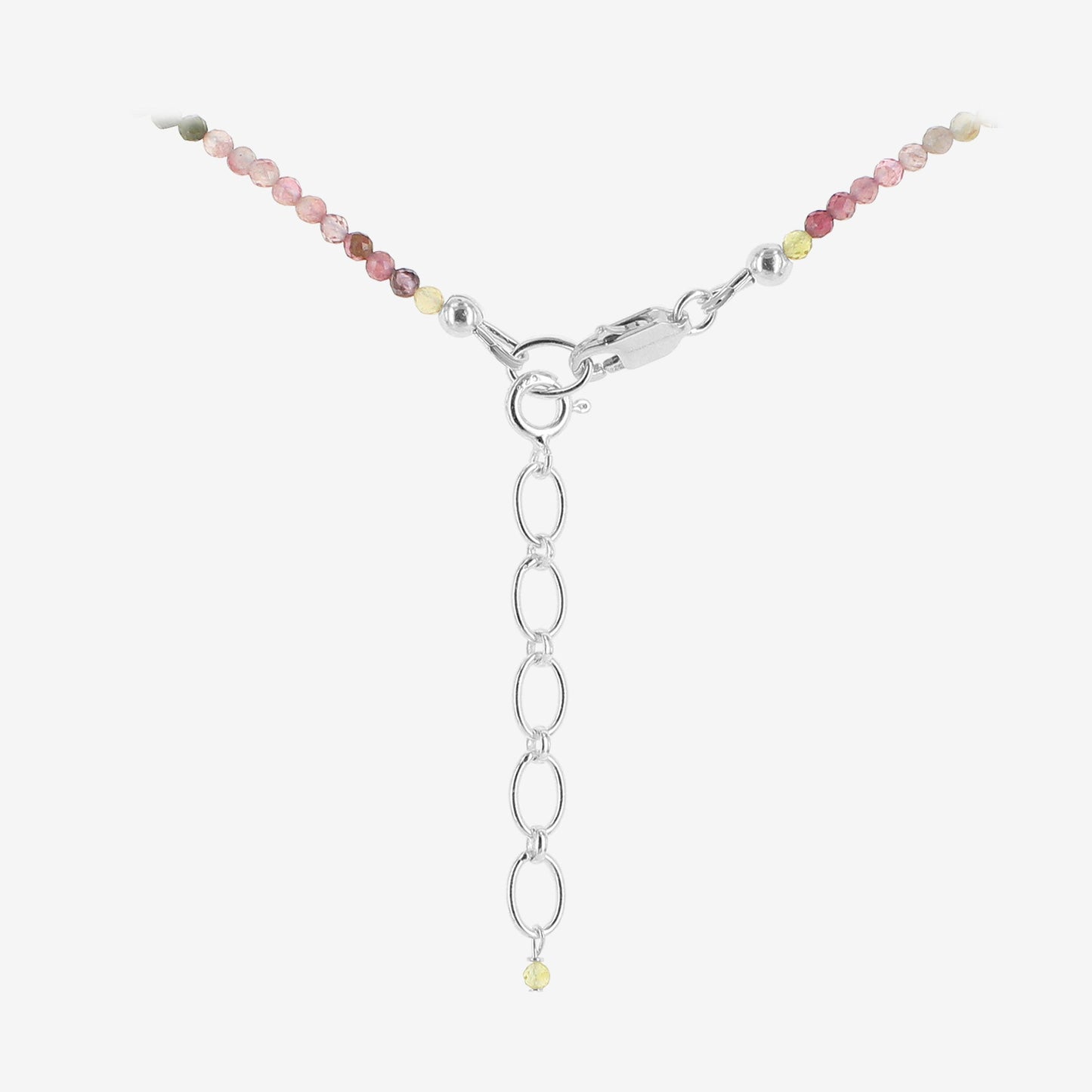 925 Sterling Silver Multi Tourmaline Gemstone Necklace for Women - Gem Avenue