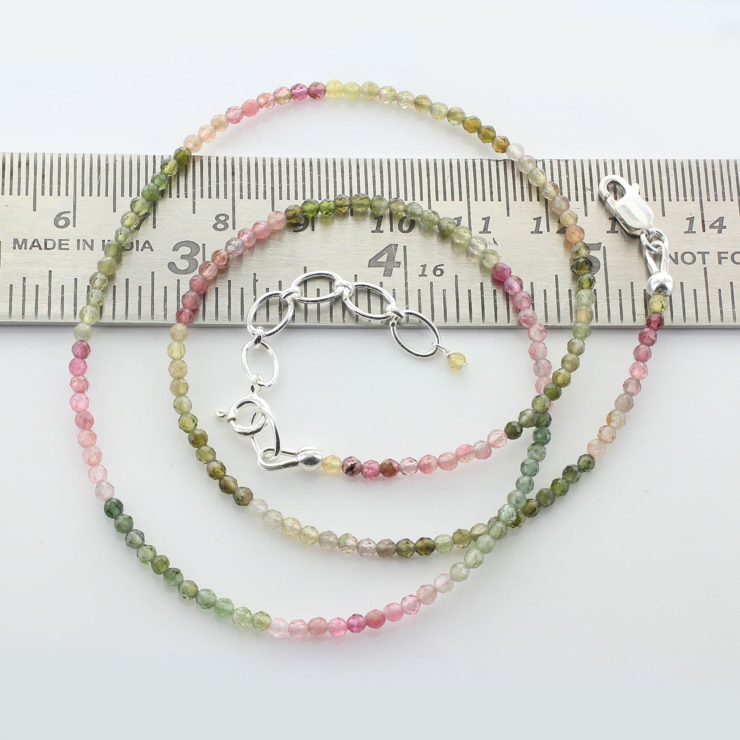 925 Sterling Silver Multi Tourmaline Gemstone Necklace for Women - Gem Avenue