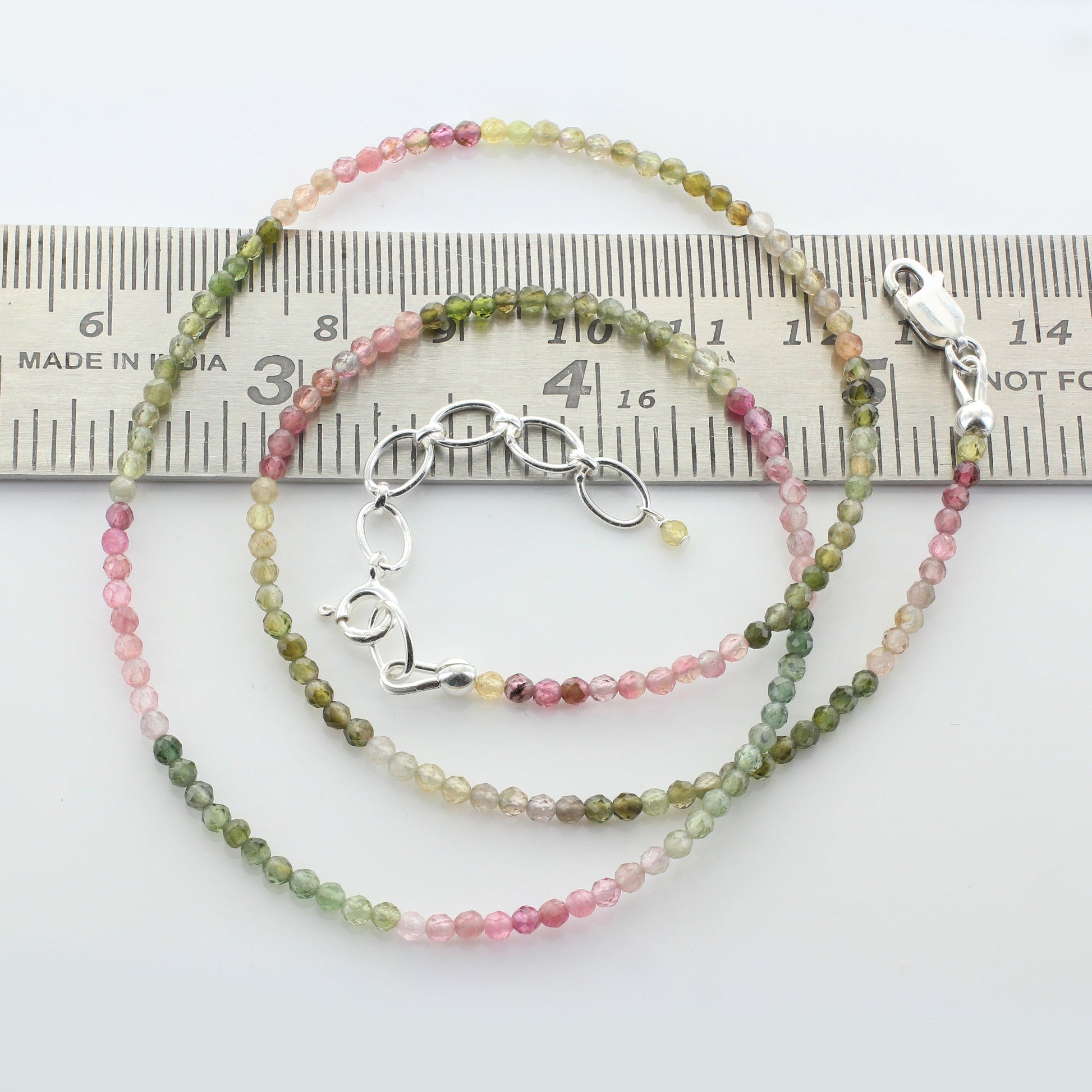925 Sterling Silver Multi Tourmaline Gemstone Necklace for Women - Gem Avenue