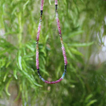 925 Sterling Silver Multi Tourmaline Gemstone Necklace for Women - Gem Avenue