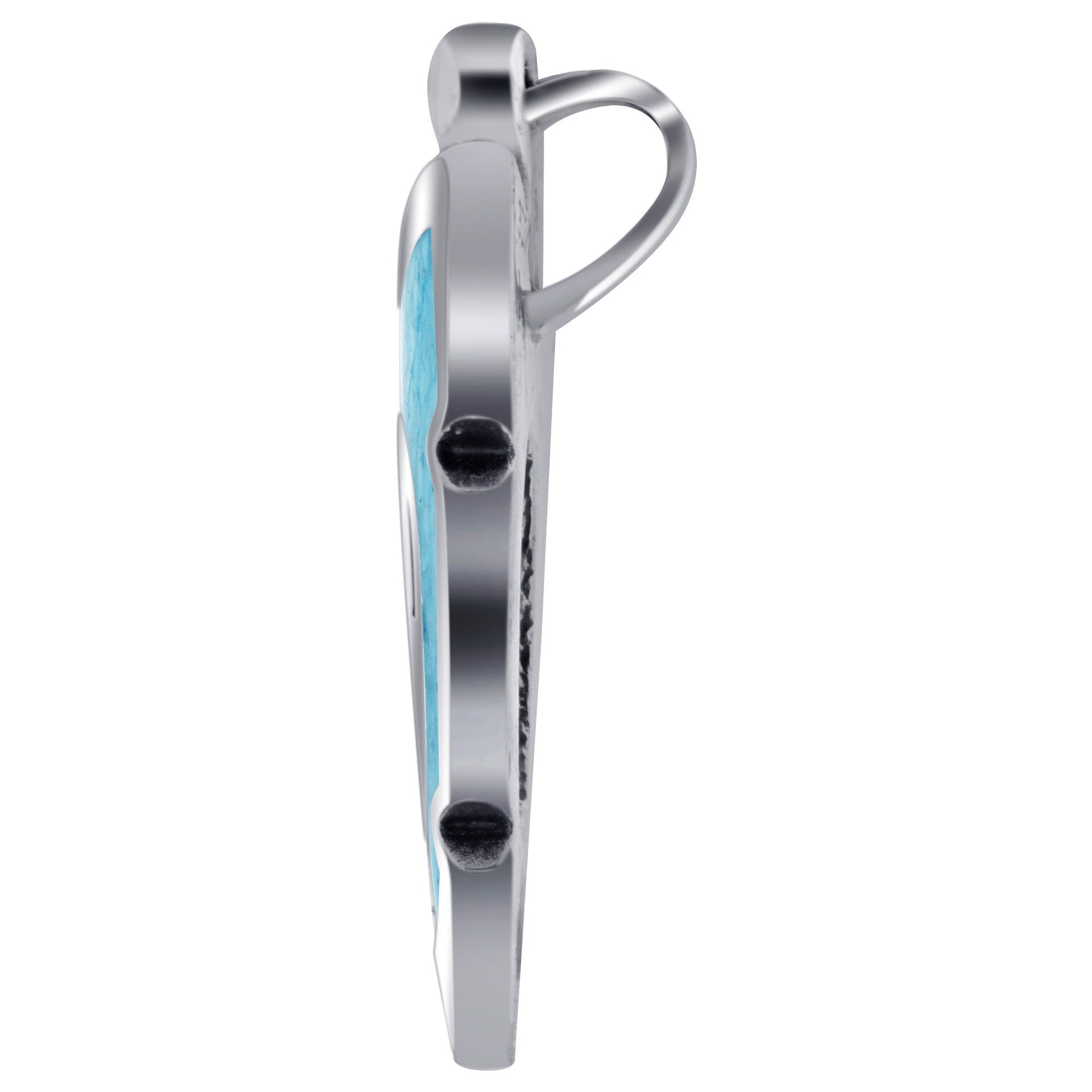 Turquoise Gemstone Inlay Bear Claw 925 Sterling Silver Pendant - Gem Avenue