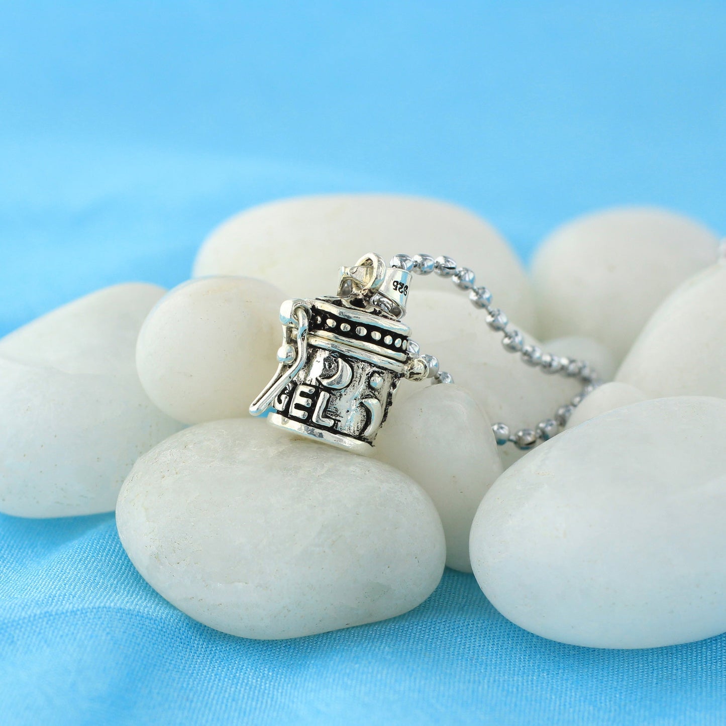 925 Sterling Silver Prayer Box Pendant - Gem Avenue