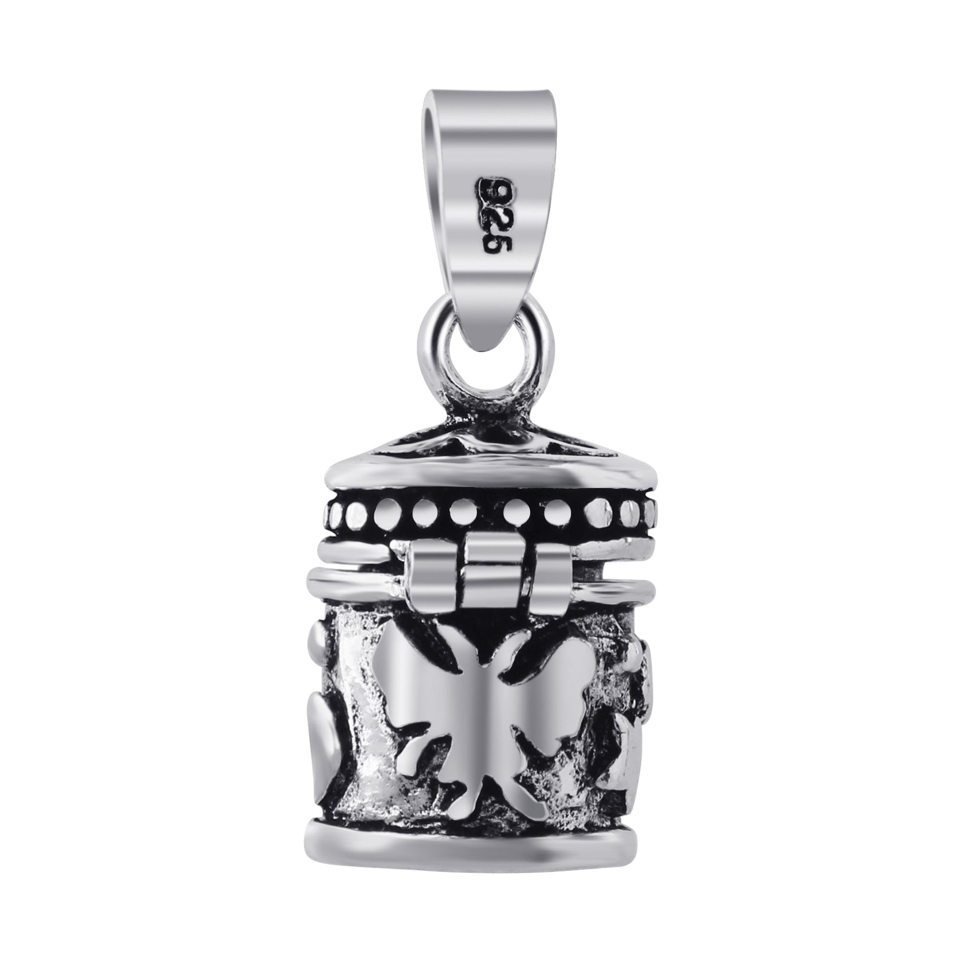 925 Sterling Silver Prayer Box Pendant - Gem Avenue