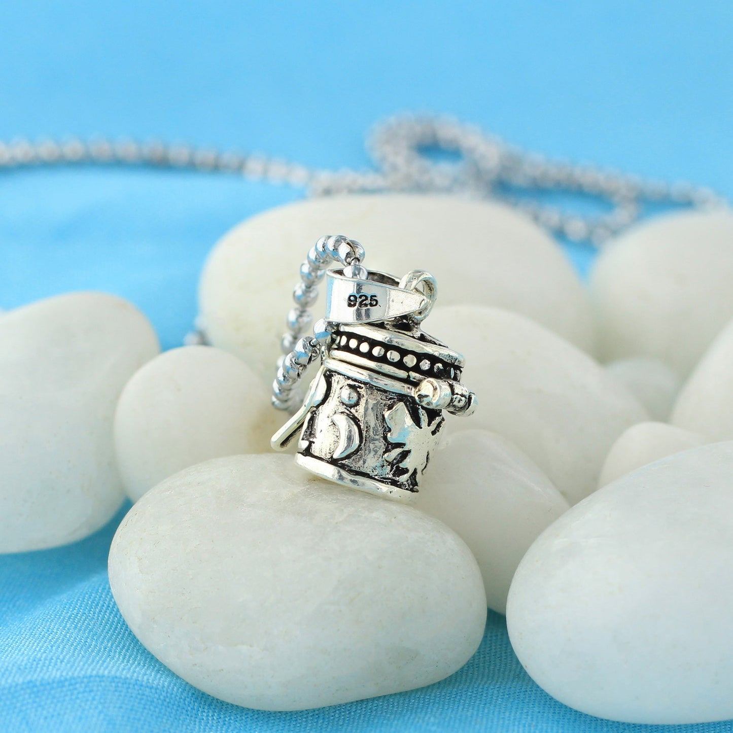 925 Sterling Silver Prayer Box Pendant - Gem Avenue