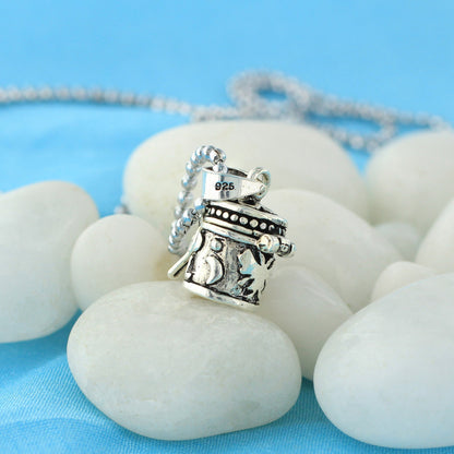 925 Sterling Silver Prayer Box Pendant - Gem Avenue
