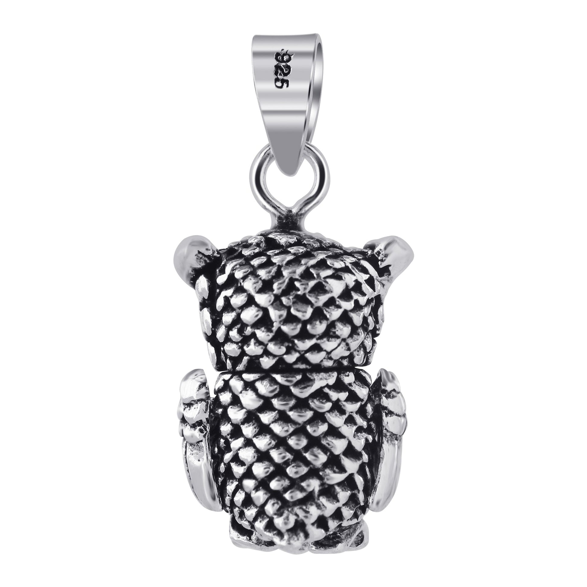 925 Sterling Silver Owl Pendant Birds - Gem Avenue