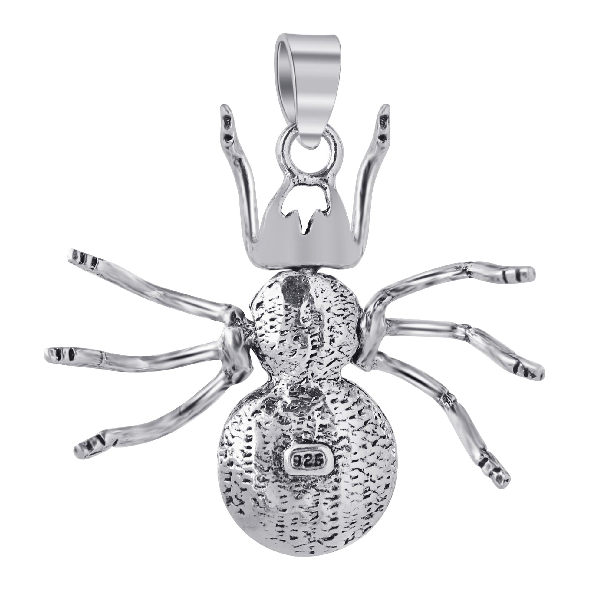 925 Sterling Silver Spider Charm Pendant Insect- Gem Avenue