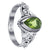 Pear Shape Peridot Gemstone 925 Sterling Silver Ring for Women