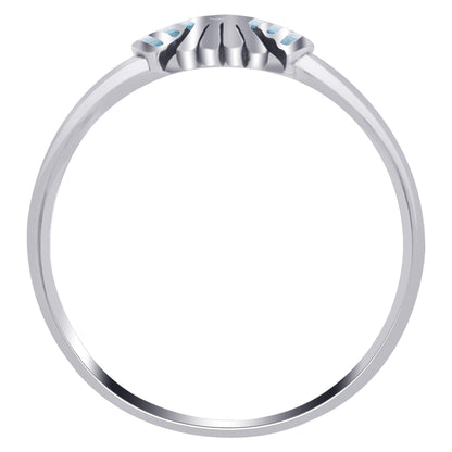 Southwestern with Turquoise Inlay Eagle Sterling Silver Ring - Gem Avenue