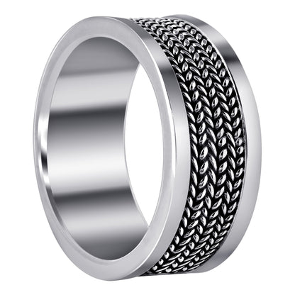 925 Sterling Silver Handmade Bali Rope Band Ring - Gem Avenue