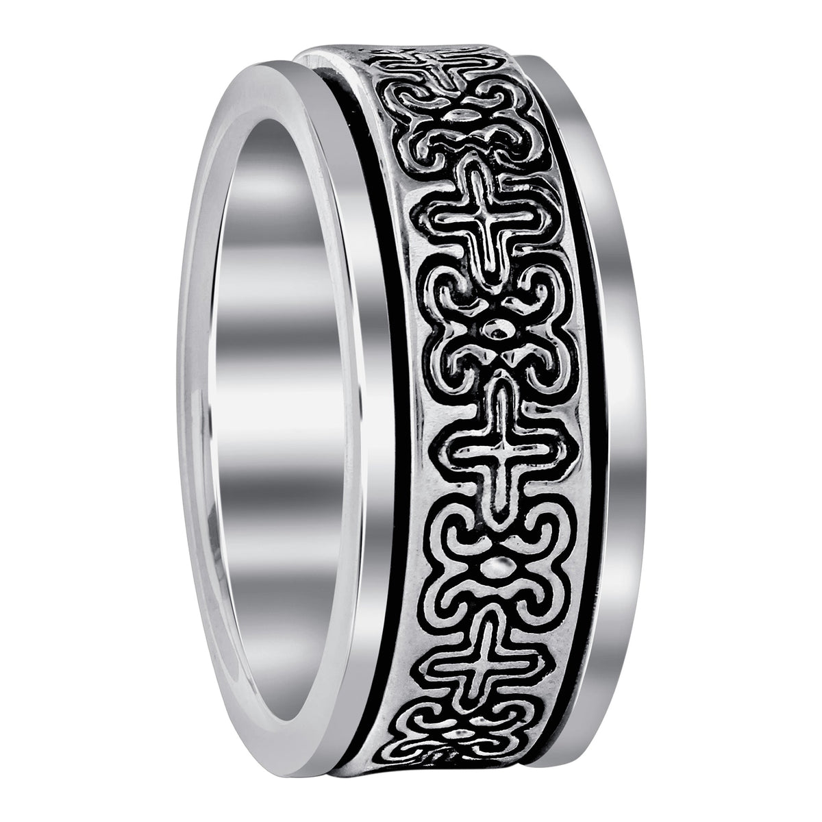 Handmade Celtic 925 Sterling Silver Band Ring - Gem Avenue